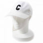 CELINE cap 2AUN1969P Main: 100% cotton, Lining: 100% cotton White black Initial Sequin Baseball Cap Women L