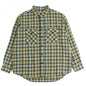 CELINE Long sleeve shirt 2C574954R Outer material: 52% cotton, Outer material: 34% wool, Outer material: 12% nylon, Outer material: 2% polyester Green Yellow type Loose Lumberjack mens 41