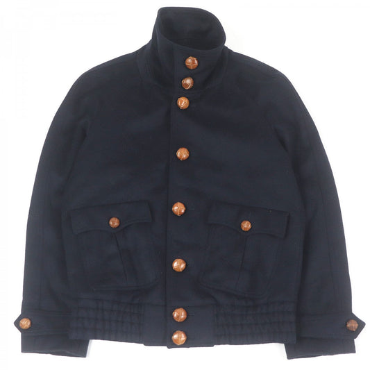 BURBERRY Blouson Main: 90% wool, Main: 10% cashmere Navy mens 44