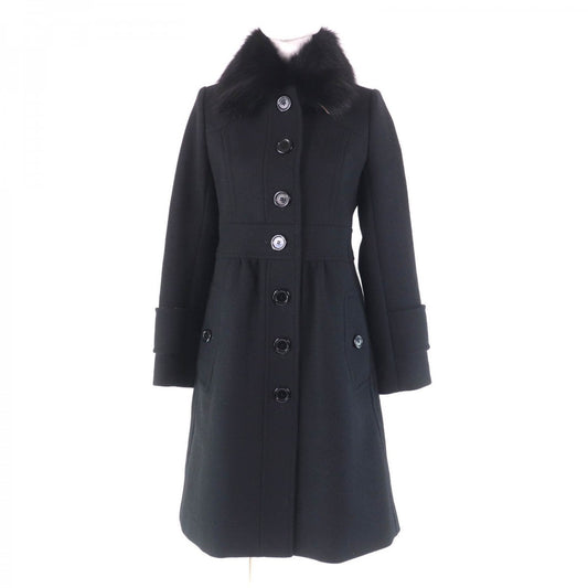 BURBERRY BLUE LABEL coat FNF10-772-09 Main: 60% wool, Main: 40% angora, Part: 100% wool, Fur: Fox black Women 38