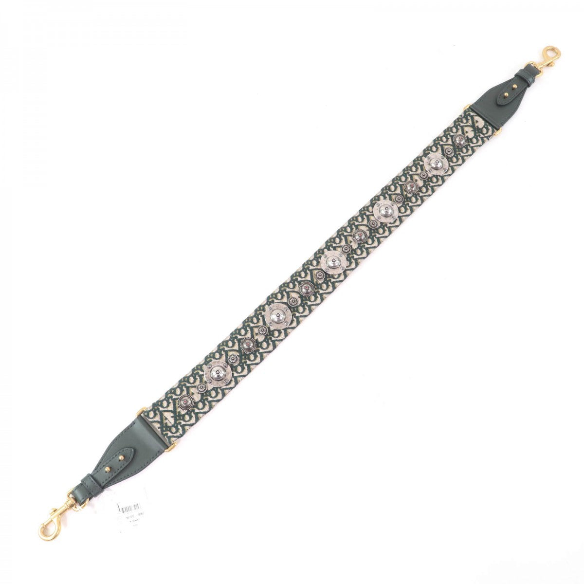 Christian Dior Shoulder strap Canvas, Leather Green type Trotter Embroidered shoulder strap Women Rovelle Bags