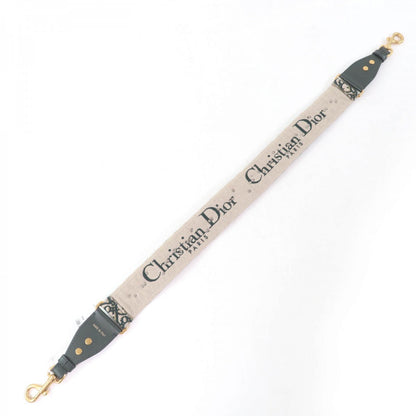 Christian Dior Shoulder strap Canvas, Leather Green type Trotter Embroidered shoulder strap Women Rovelle Bags