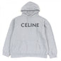 CELINE Hoodie 2Y321670Q cotton gray loose hoodie XL