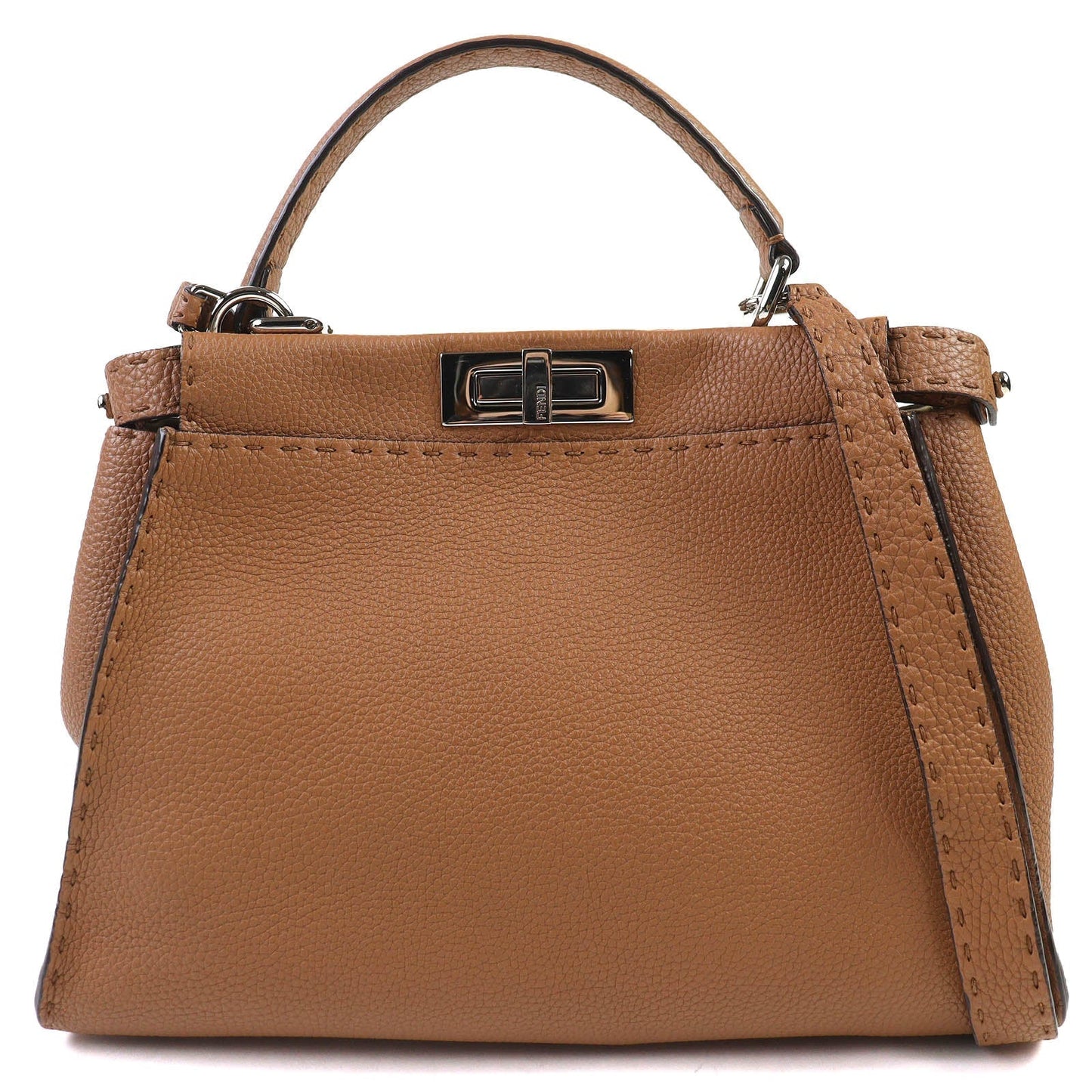 Fendi Peekaboo Leather 2Way Handbag Rovelle Bags