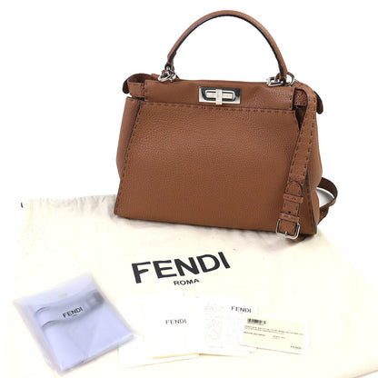 Fendi Peekaboo Leather 2Way Handbag Rovelle Bags