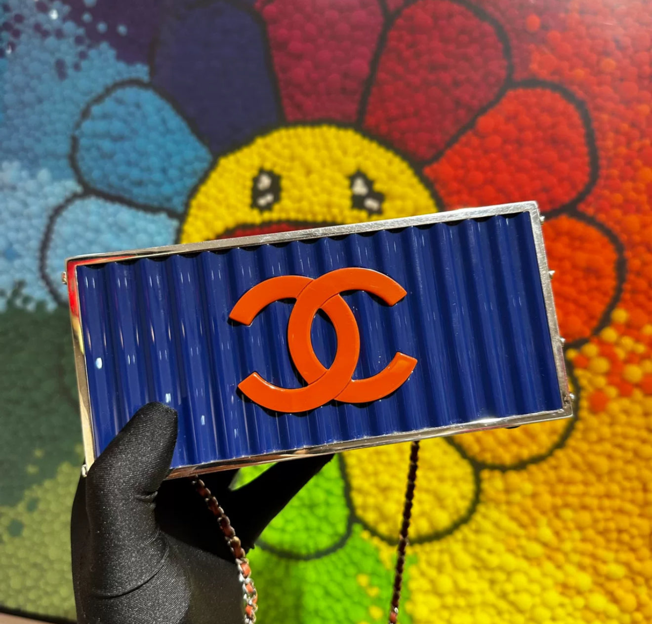 Chanel Luxury Leather Blue Clutch Rovelle Bags