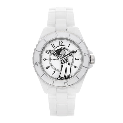 Stainless Steel Ceramic 38mm J12 Limited Edition Mademoiselle La Pausa Automatic Watch White
