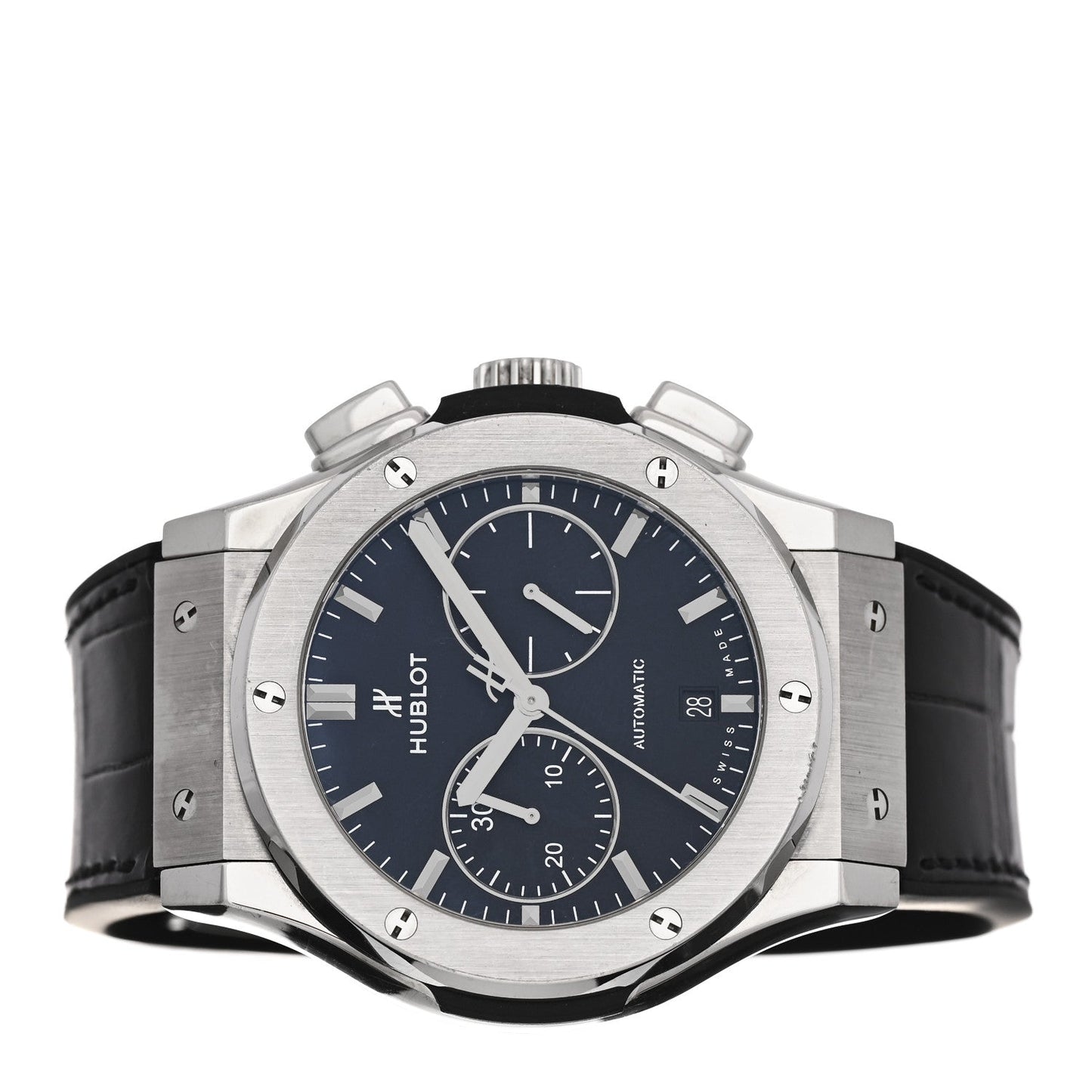 Titanium Alligator 42mm Classic Fusion Chronograph Automatic Watch Black 541.NX.1171.RX