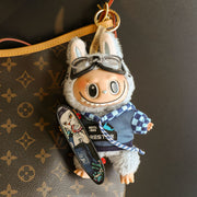 (Baby + clothes) Sitting party baby clothes plush vinyl face doll bag pendant girl gift
