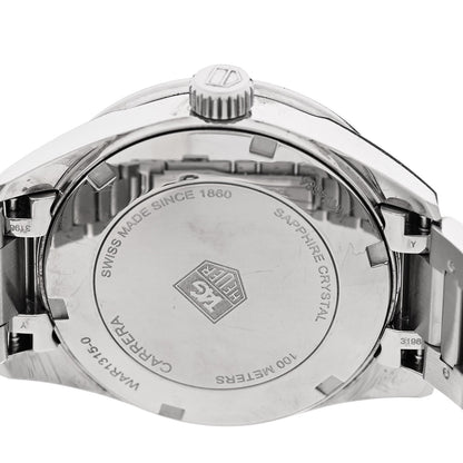 Stainless Steel Diamond Bezel Mother of Pearl 32mm Carrera Lady Quartz Watch WAR1315-0