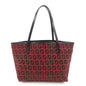 FENDI Zucchino Canvas Leather Mini Tote Bag Red Black 8BH056 Rovelle Bags