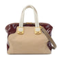 FENDI Chameleon Leather 2WAY Bag Hand Bag Beige Bordeaux 8BL114 Rovelle Bags