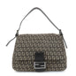 FENDI Mamma Baguette Zucchino Canvas Leather Shoulder Bag 8BR001 Rovelle Bags