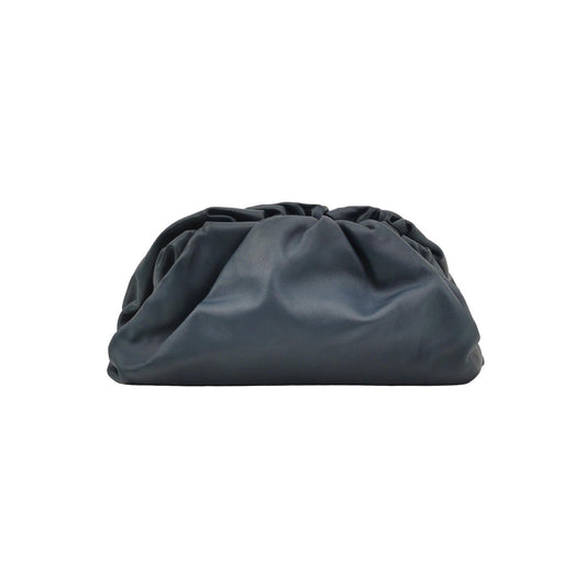 Bottega Veneta Pouch Calfskin Leather Navy Large