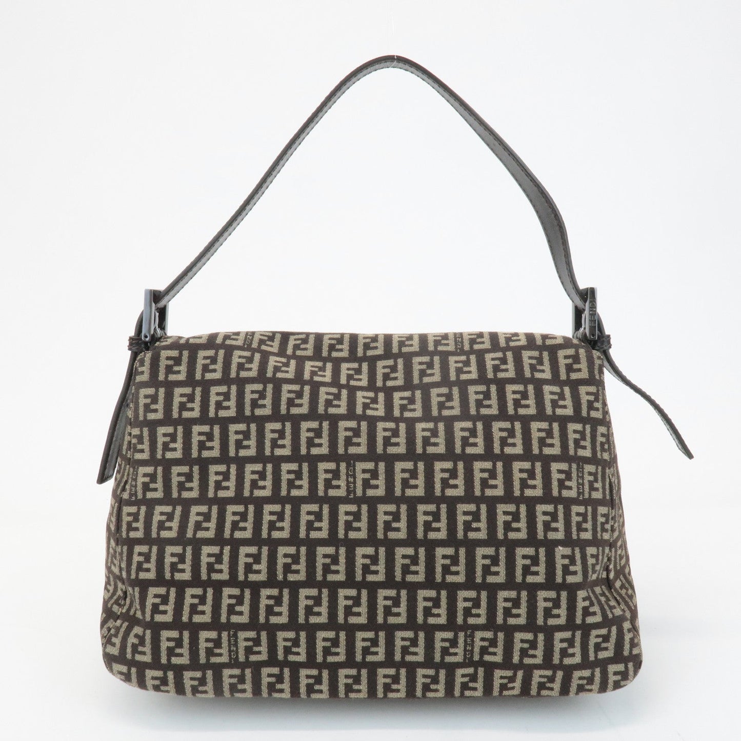 FENDI Mamma Baguette Zucchino Canvas Leather Shoulder Bag 8BR001 Rovelle Bags
