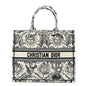 Christian Dior Canvas Embroidered Large Toile De Jouy Soleil Book Tote Black White Rovelle Bags