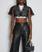 Chanel Black Crochet Knit igan with Shoulder Sleeves Detail Size FR 34-36 (UK 6-8) Rovelle Bags