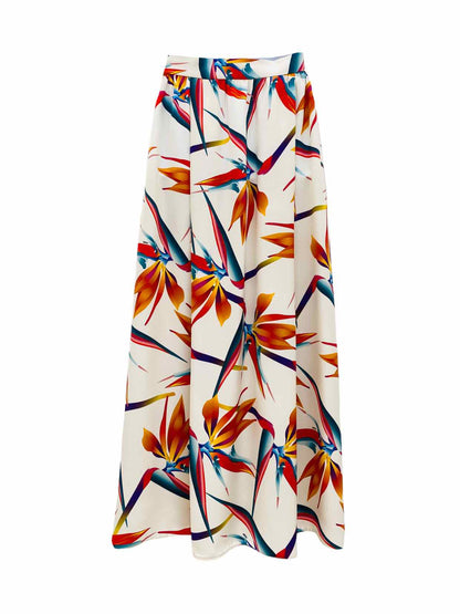 FENDI White Multicolor Printed Size US 6 Midi Skirt Rovelle Bags