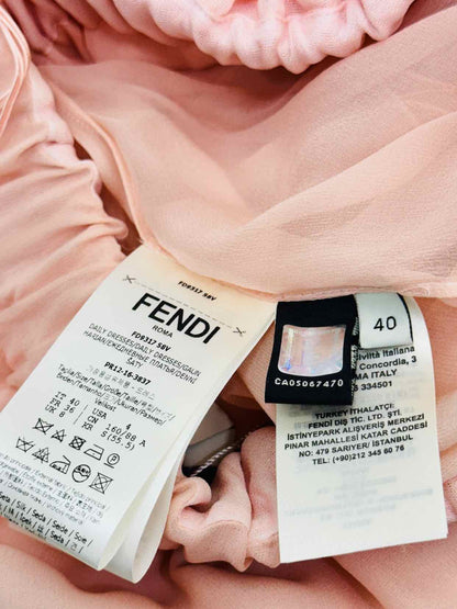 FENDI Pink Size US 4 Midi Dress Rovelle Bags