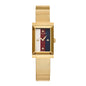 Stainless Steel 14mm Web G-Frame Quartz Watch Gold