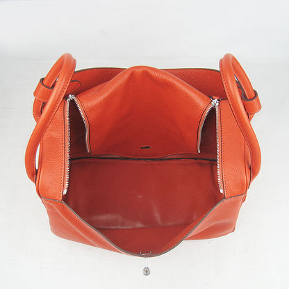 Luxury Hermes Lindy 34Cm Handbag 6208 Orange Silver