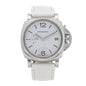 Stainless Steel Alligator 38mm Luminor Due Luna Rossa Automatic Watch White PAM01306