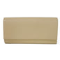 CELINE Long Wallet Purse 10B563BEL.03ND Grained calfskin (embossed) beige Foil Stamped Grain Calfskin Beige Bifold Wallet Long Wallet New logo Large flap wallet mens(Unisex)