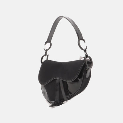 Dior Saddle So Black Fabric and Patent Leather Shoulder Bag Rovelle Bags