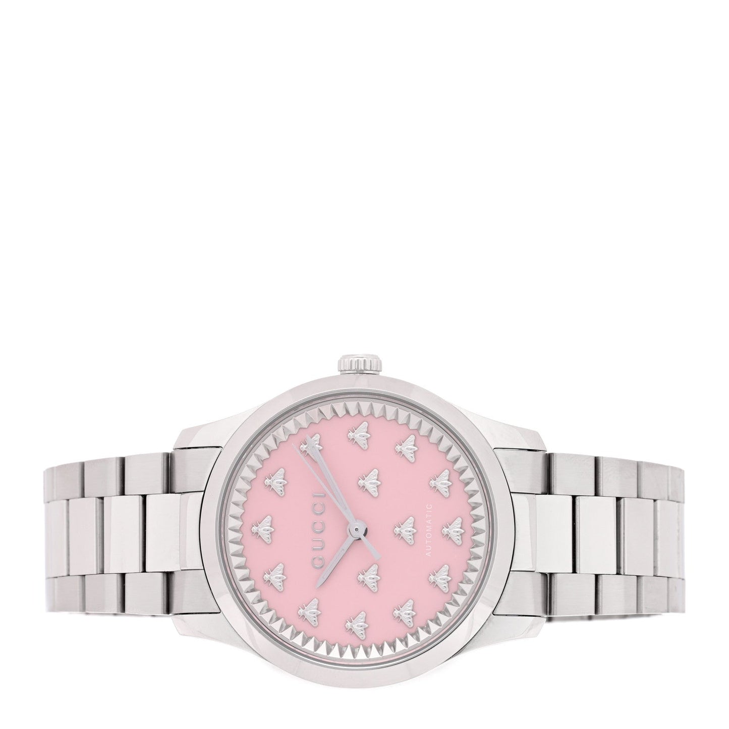 Stainless Steel 38mm G-Timeless Bee Automatic Watch Pink