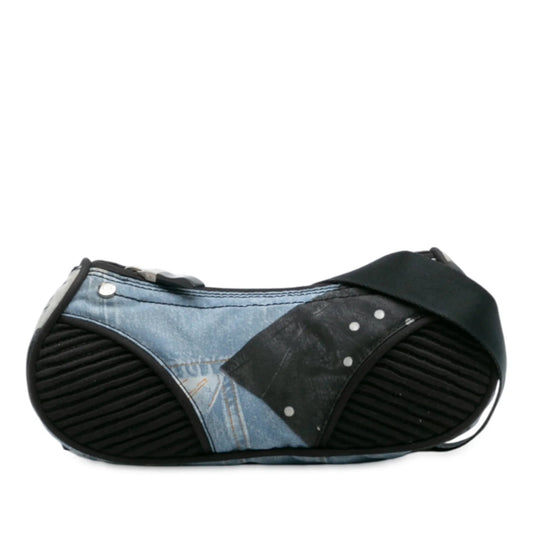 Blue Dior Canvas Printed Denim Crossbody Rovelle Bags