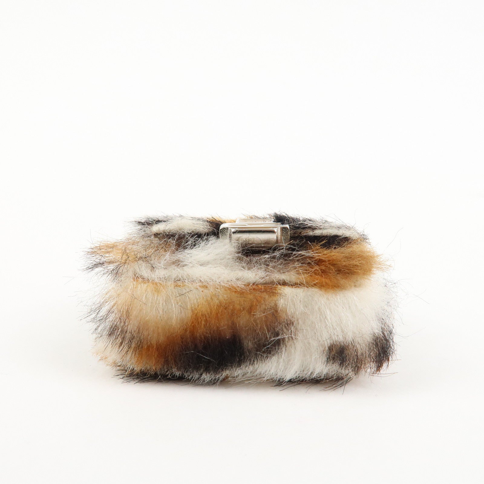 FENDI Pony Hair Leather Pico Baguette Charm Brown 7AS133 Rovelle Bags
