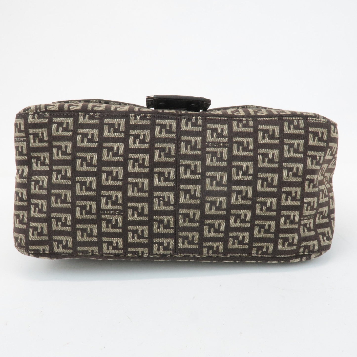 FENDI Mamma Baguette Zucchino Canvas Leather Shoulder Bag 8BR001 Rovelle Bags