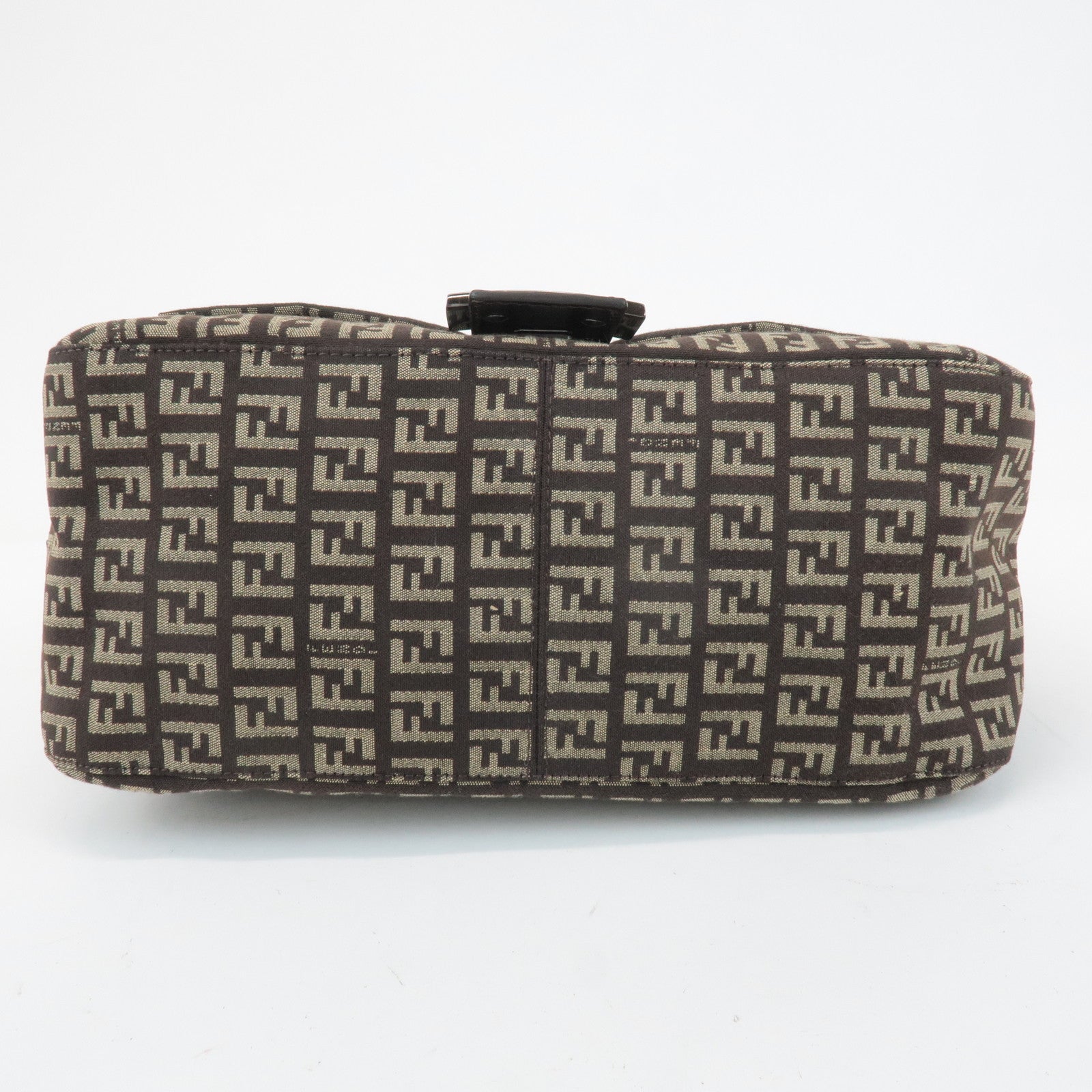 FENDI Mamma Baguette Zucchino Canvas Leather Shoulder Bag 8BR001 Rovelle Bags
