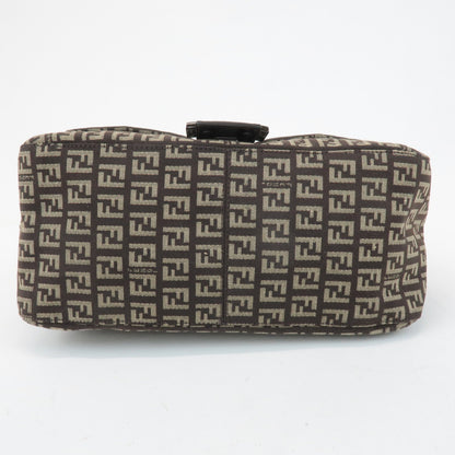 FENDI Mamma Baguette Zucchino Canvas Leather Shoulder Bag 8BR001 Rovelle Bags