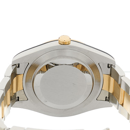 Stainless Steel 18K Yellow Gold 41mm Oyster Perpetual Datejust II Watch Black Roman 116333