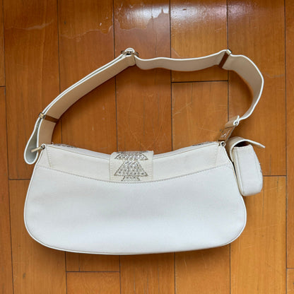 Dior Limited Edition Rare Columnbus Dior Strict Chic White Rhinestones Bag Rovelle Bags