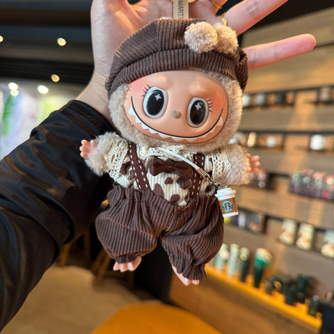 [Baby + Clothes] Pendant Baby Clothes Plush Vinyl Face Doll Bag Pendant Niche Bulala Doll