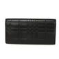 BURBERRY Long Wallet Purse 8054850 Smooth Calfskin Leather black Logo foil stamping Embossed Check Continental Wallet