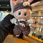 (Baby + clothes) Sitting party baby clothes plush vinyl face doll bag pendant girl gift