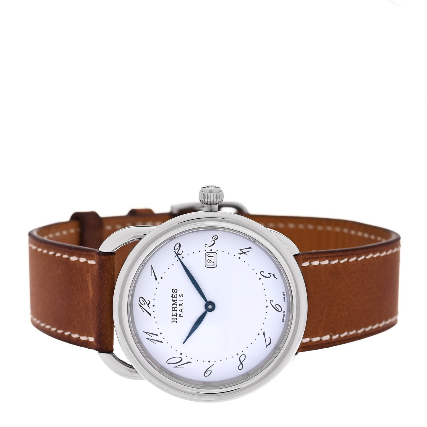 Stainless Steel Barenia 38mm Arceau Quartz Watch Fauve