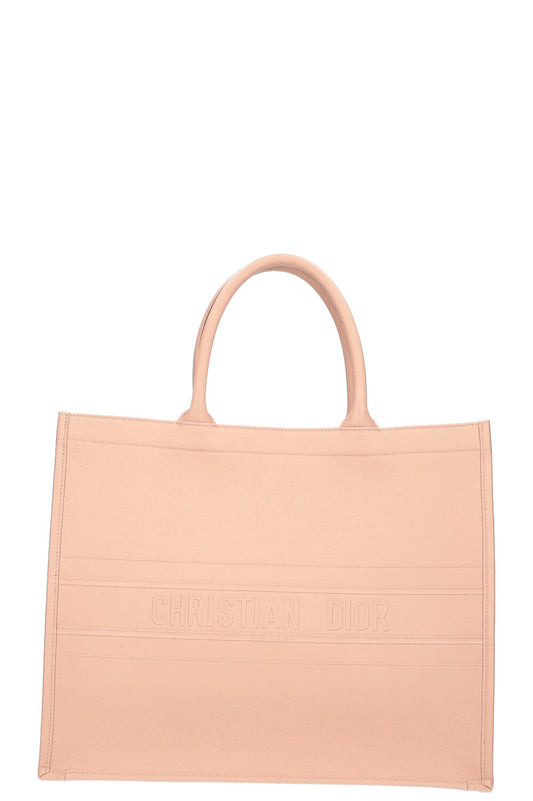 Christian Dior Calfskin Embossed Book Tote Rose Des Vents Rovelle Bags