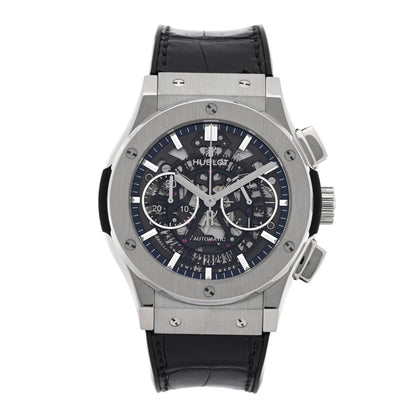 Titanium Alligator 45mm Classic Fusion Aerofusion Chronograph Automatic Watch Black 525.NX.0170.LR