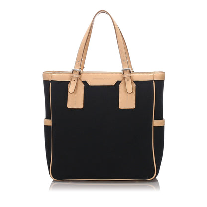 Burberry Fabric United Leather Black Tote Bag Style 2