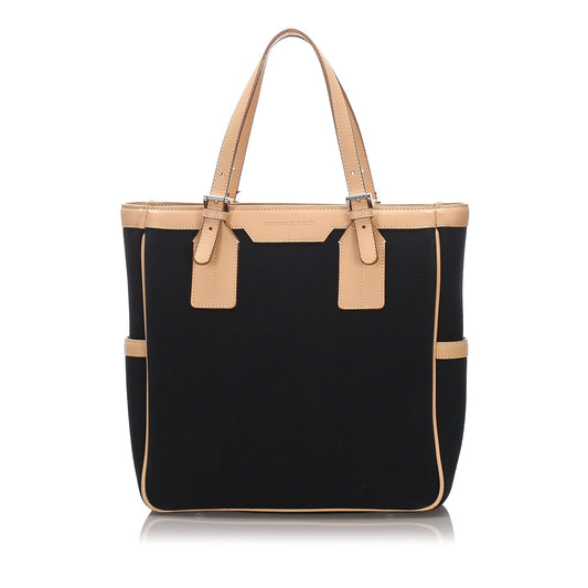 Burberry Fabric United Leather Black Tote Bag Style 2