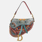 Christian Dior Saddle Medium Multicolor Beads and Calfskin Leather Shoulder Bag Rovelle Bags