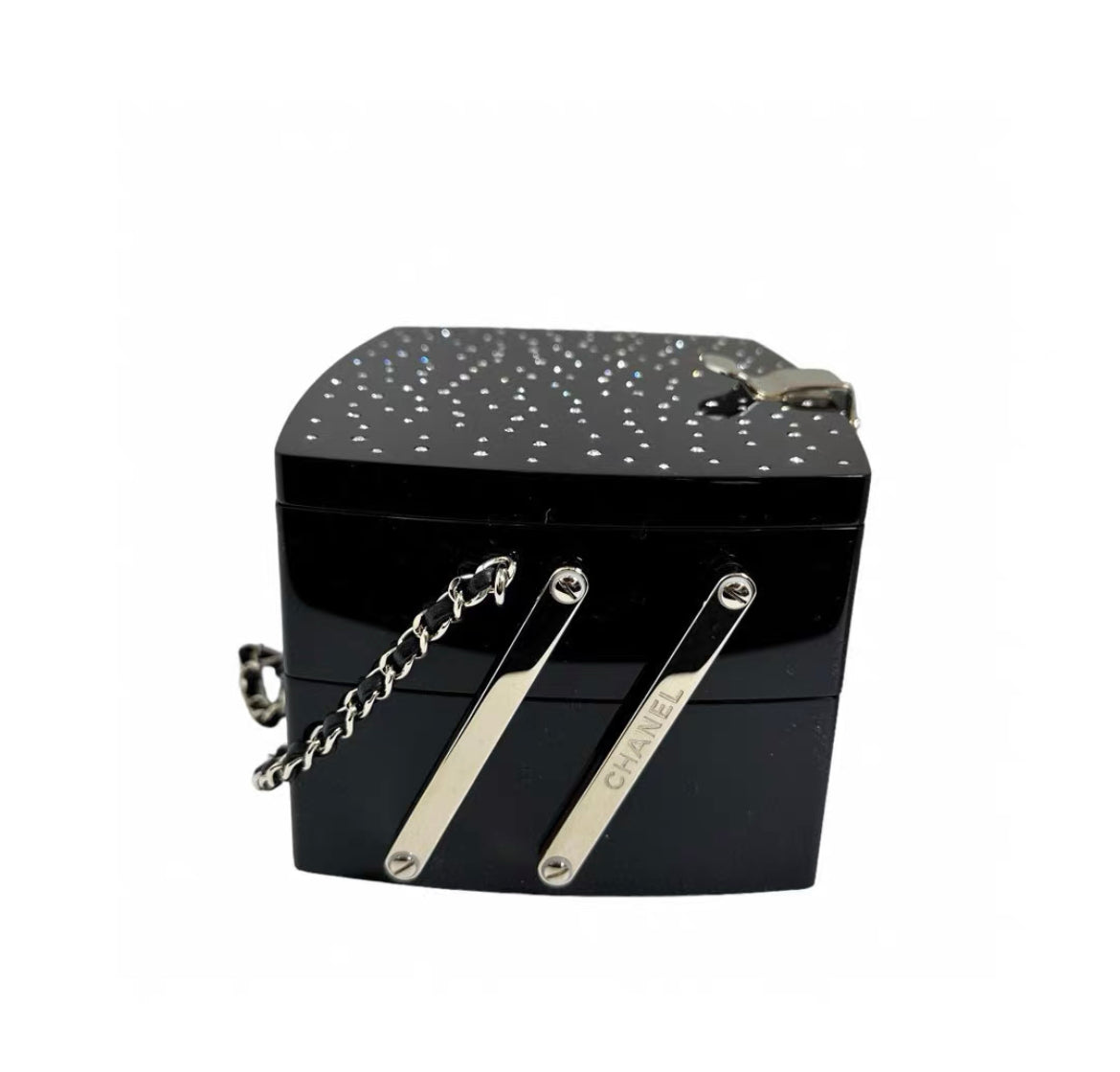 Chanel Luxury Leather Black Handbag Leather Rovelle Bags
