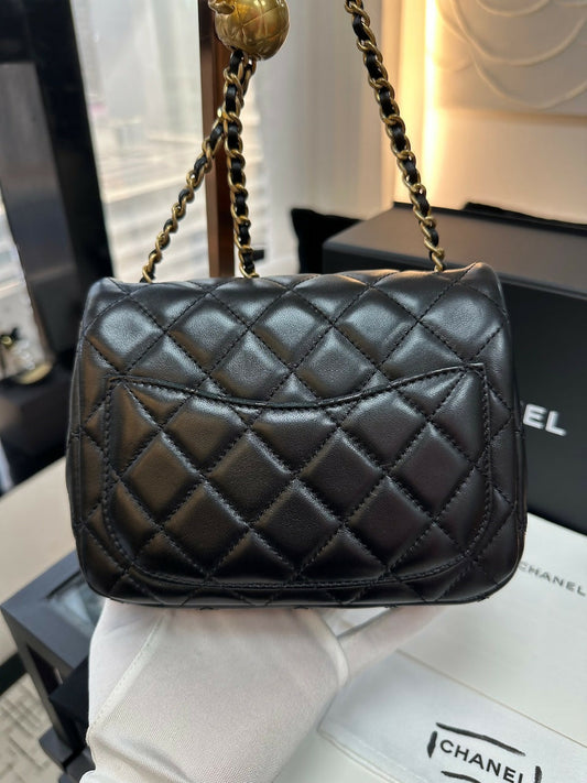 Chanel Luxury Leather Gold Handbag Gold Rovelle Bags