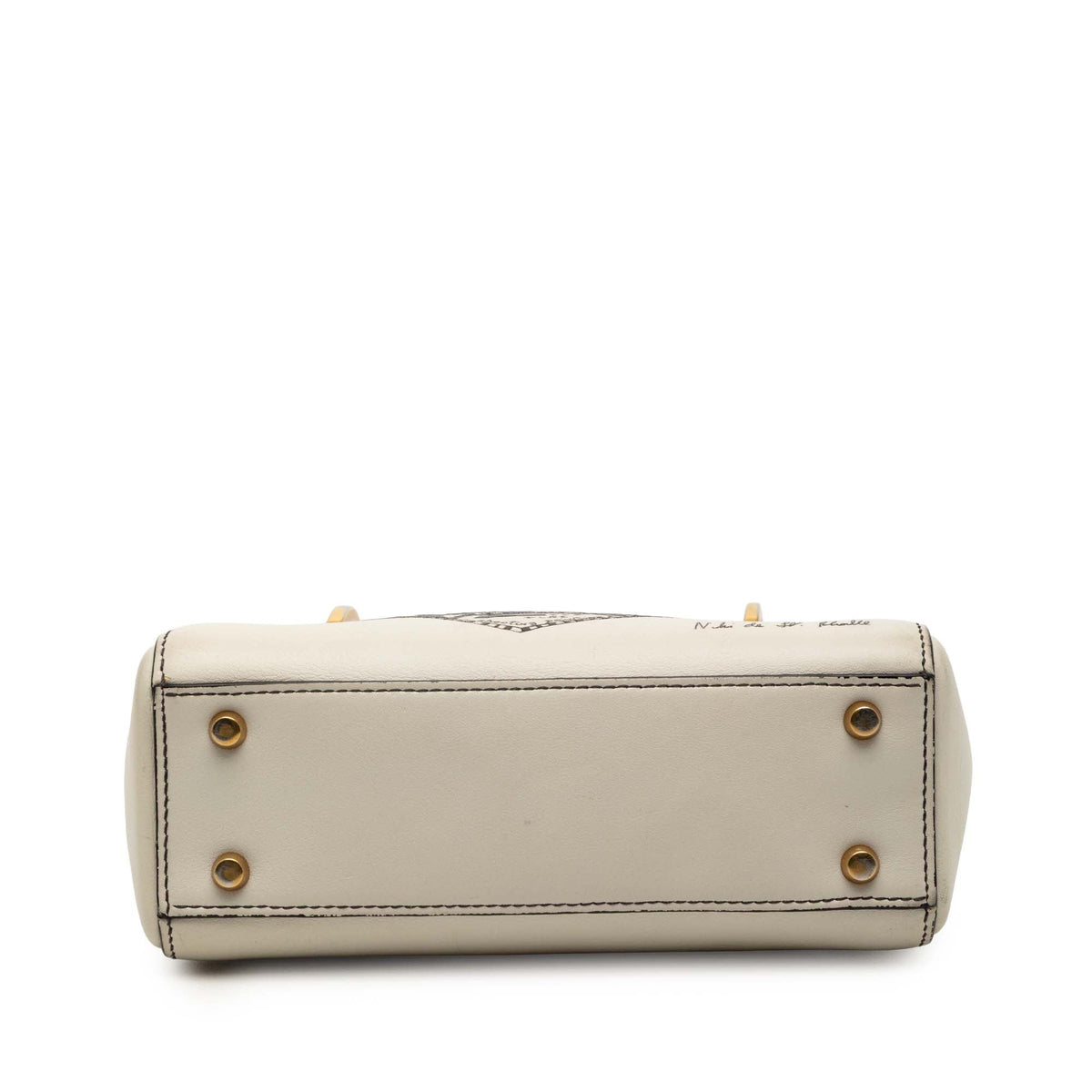 White Dior Dioramour Niki De Saint Phalle Mini Calfskin Lady Dior Satchel Rovelle Bags
