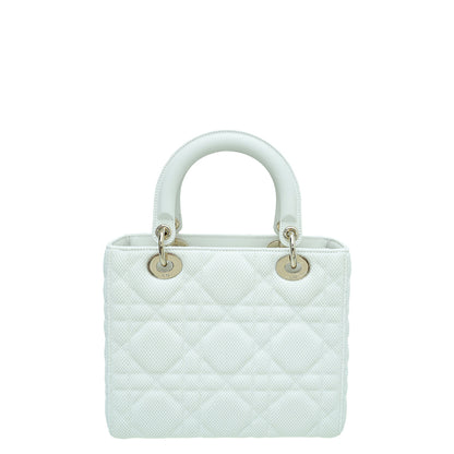 Christian Dior White Lady Dior Mesh Medium Bag Rovelle Bags
