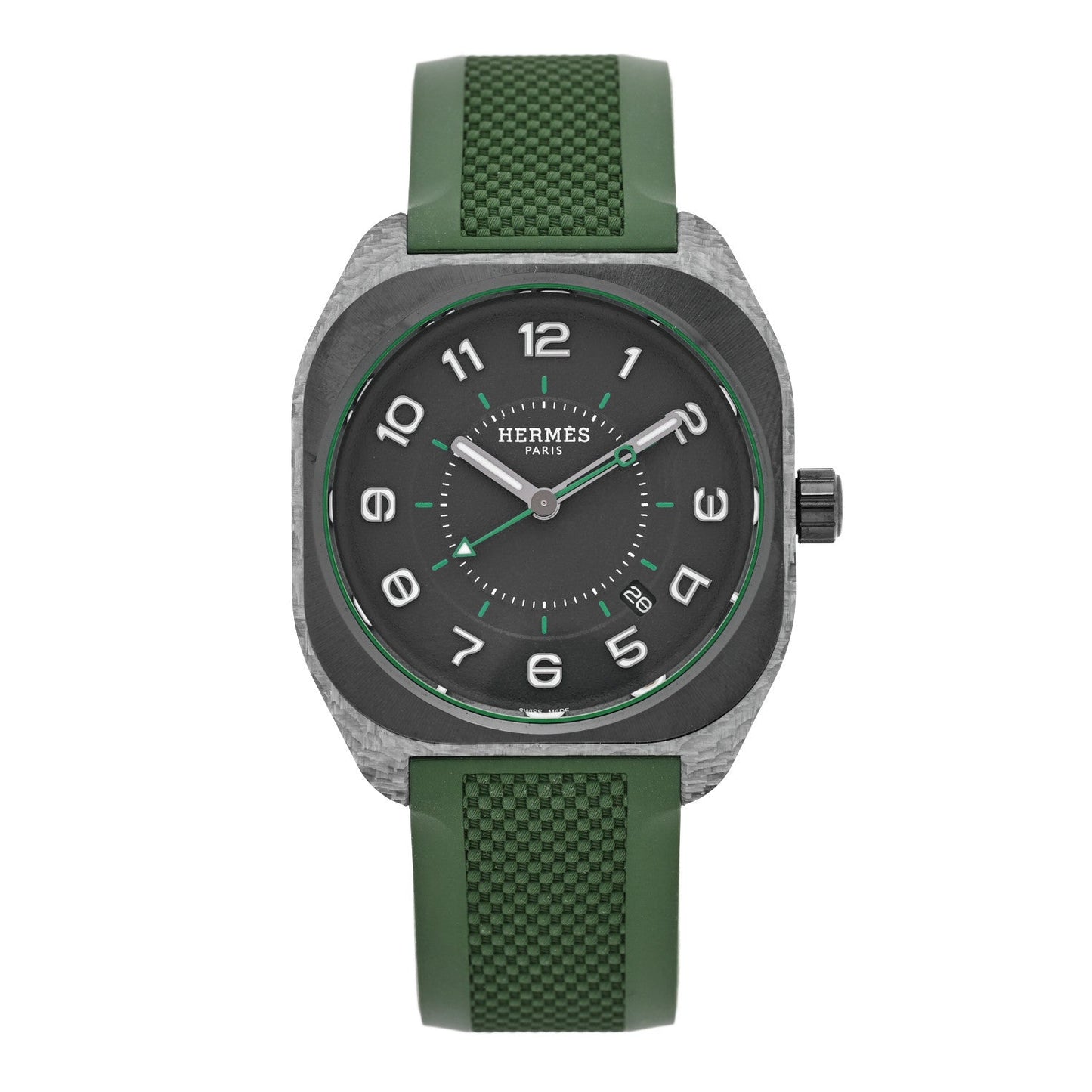 Glass Fiber Ceramic Rubber 39mm H08 Automatic Watch Vert